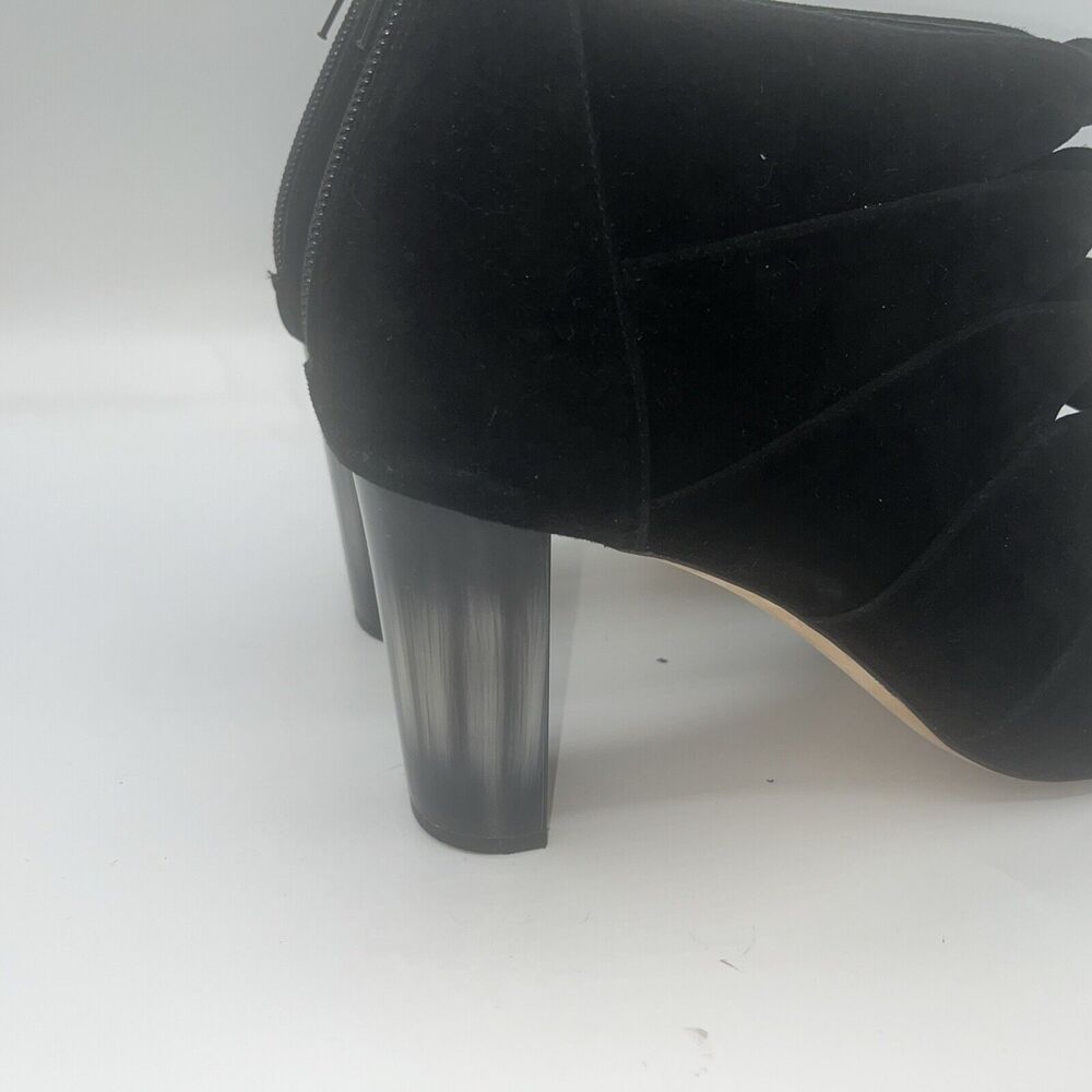 Vaneli Black Peep-Toe Ruffle Booties - Picture 5 of 8